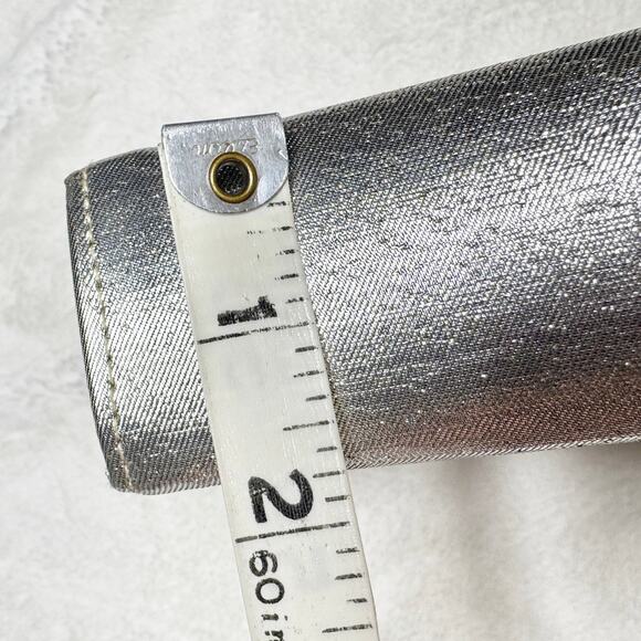 VINTAGE Silver Small Purse Clutch Fancy Evening Bag - Picture 11 of 11